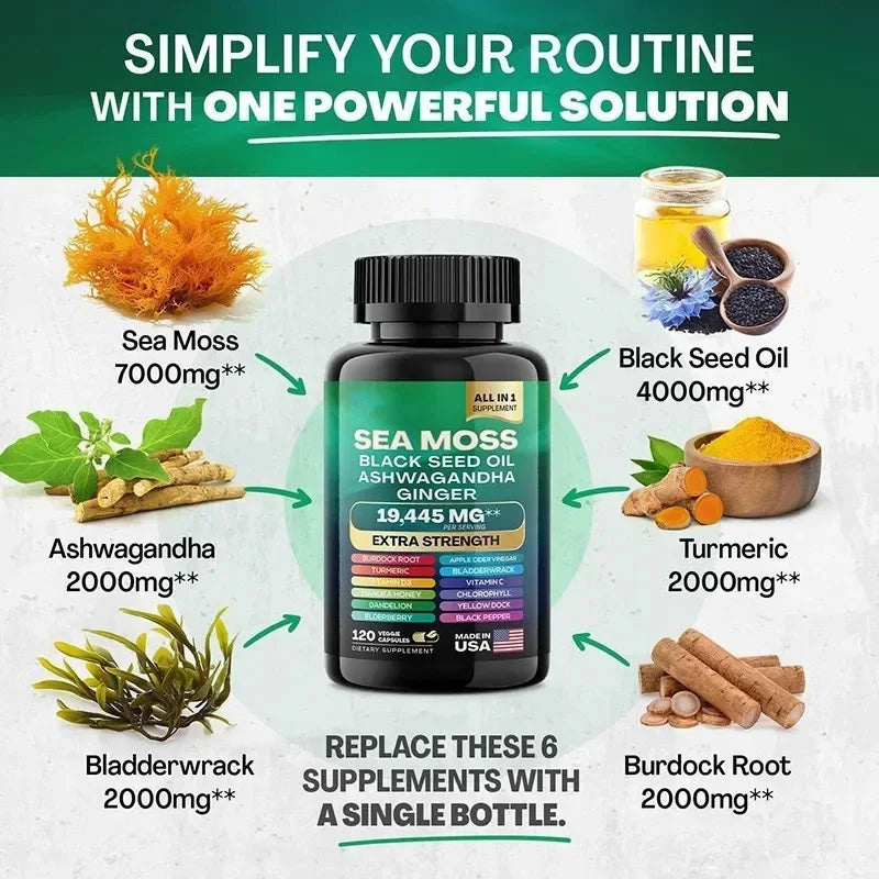 Shilajit Ashwagandha + Sea Moss Capsules